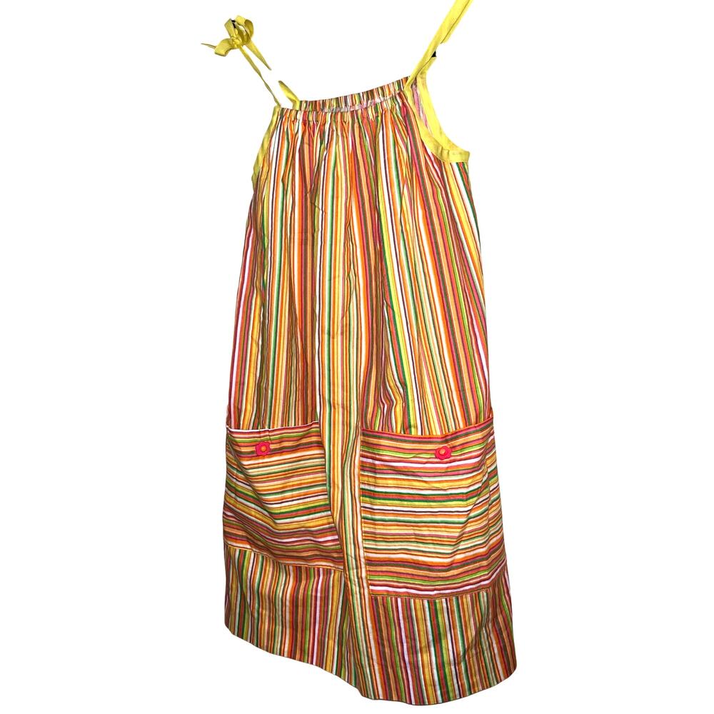 Vintage Handmade Colorful Striped Shift Dress